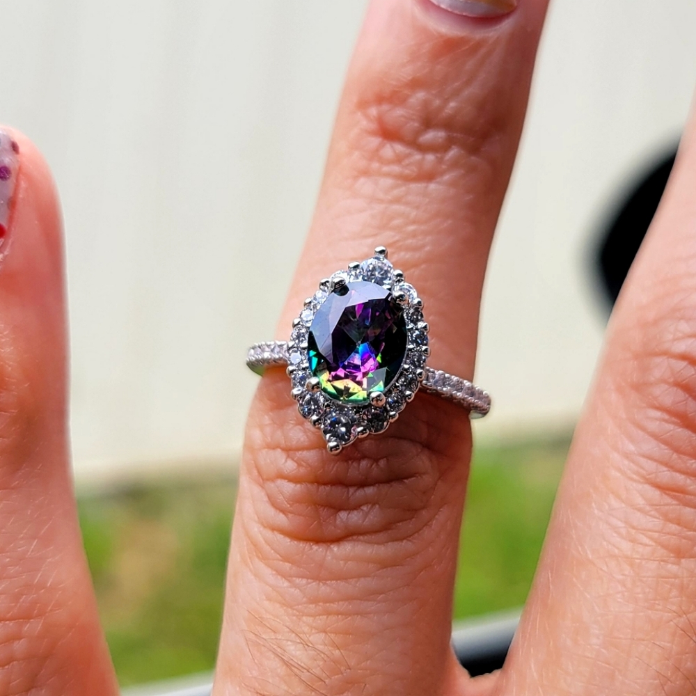 ROYAL Magical and Mystical Rainbow Aurora Borealis Crystal Diamond Princ⌠- Picture 5 of 6